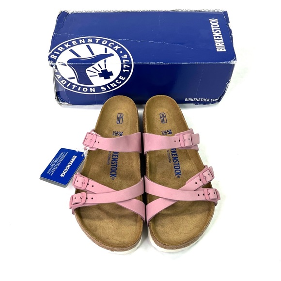 **SOLD** Birkenstock Franca Leather Orchid Soft Footbed Sandals Ladies 8 Men 6 - Picture 3 of 16